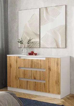 Комод 1200 Парус, белый/вотан